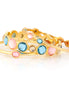 Gold-Tone Metal Multi Color Crystal Set Of 3 Bangles