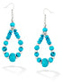 Silver-Tone Turquoise Beads Earrings