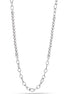 Silver-Tone Metal Grey Pearl Long Necklace