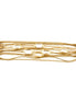 Thin multi gold chain bracelet with rectangular crystals 