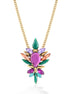 Gold-Tone Multicolor Stone Necklace