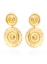 Gold-Tone Metal Round Earrings