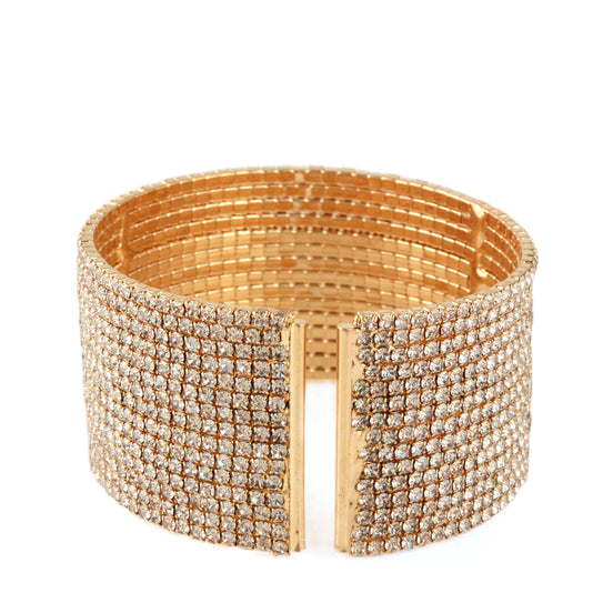 GOLD CRYSTAL COIL BRACELET SWY-18158G-15R(KNA1-B1-C1)