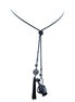 Black chain tassle necklace