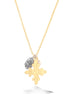 Gold Matte Finished Cross Tassel Necklace
