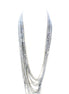 Thin multi silver chain necklace
