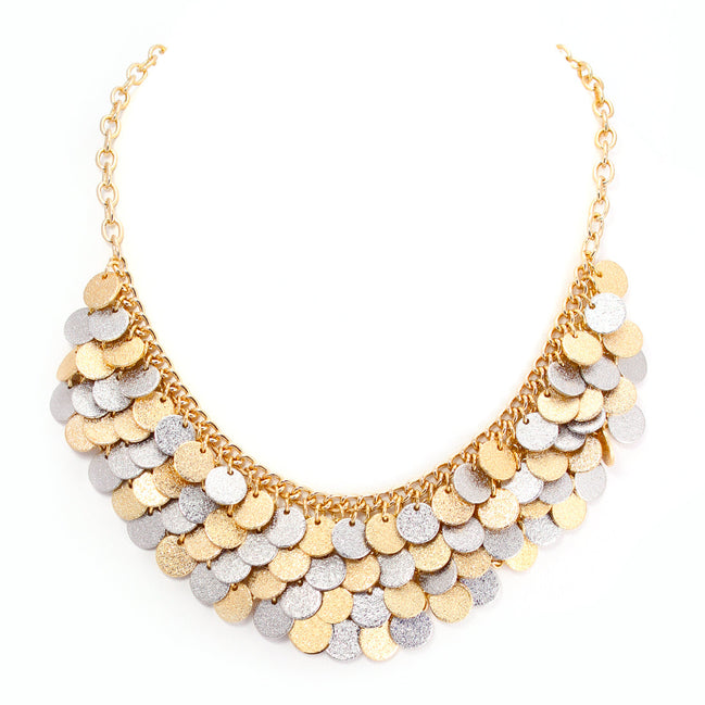 Gold And Silver Metal Necklace