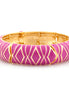 Gold-Tone Fuchsia Enamel Stretch Bracelets