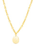 Gold-Tone Tear Drop Chain Necklace