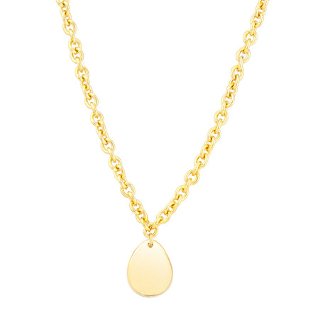 Gold-Tone Tear Drop Chain Necklace