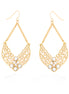 Gold-Tone Filigree Crystal Earrings