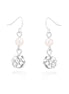 Silver-Tone  Crystal Pearl Earrings