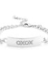 Rhodium-Tone Metal Rectangle Crystal  Bracelets