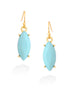 Gold-Tone Faceted Mint Earrings