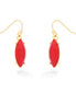 Gold-Tone Red Facetet Darrings