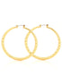 Gold-Tone Steel Post Hoop Earrings