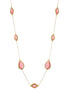 Gold-Tone White Crystal Red Necklace