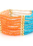 Multi Color Beaded  Stretch Bracelet