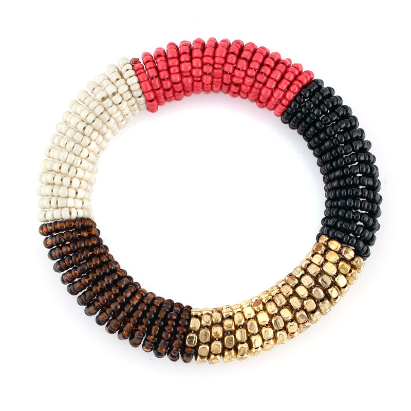 Multi Color Seed Bead Stretch Bracelets