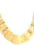 Gold plated hammer bib necklace