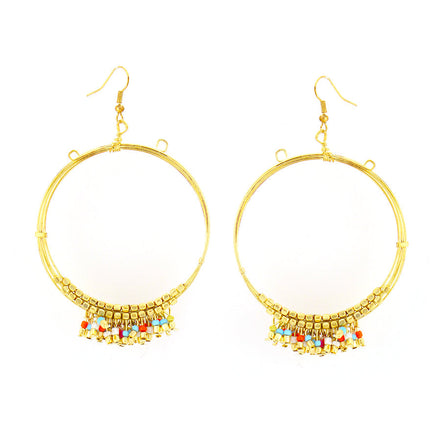Gold-Tone Metal Round Seed Bead Neckalce