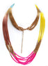Multi colored long chain necklace