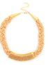 Gold-Tone Metal Sead Bead Necklace