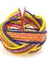 Indian multi-colored beaded strech and twisted bracelet