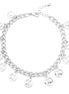 Rhodium-Tone,Metal,Anklet