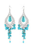 Turquoise And Silver Chandelier Earring