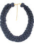 Dark Blue Seed Bead Necklace