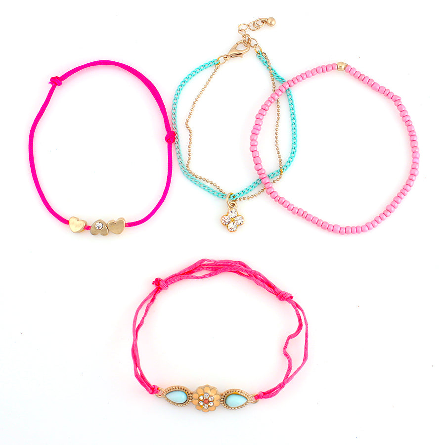 Set,Of,5,Charm,Bracelets