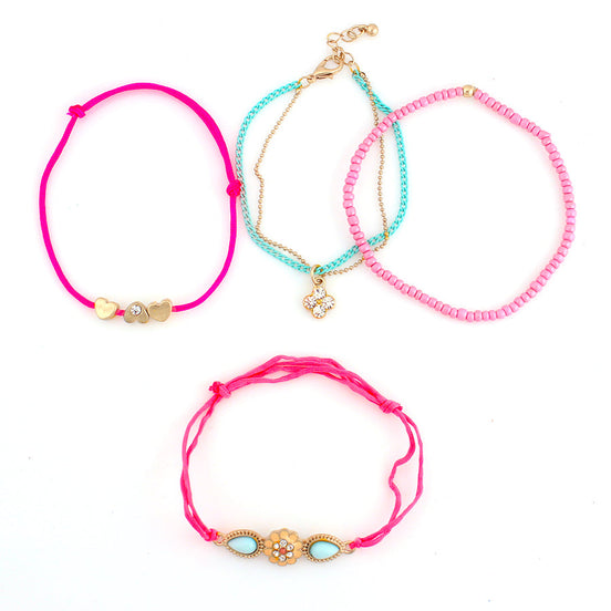 Set,Of,5,Charm,Bracelets