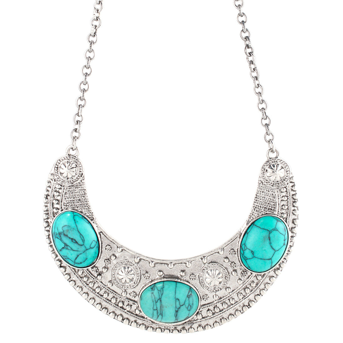 Turquoise And Silver Necklace