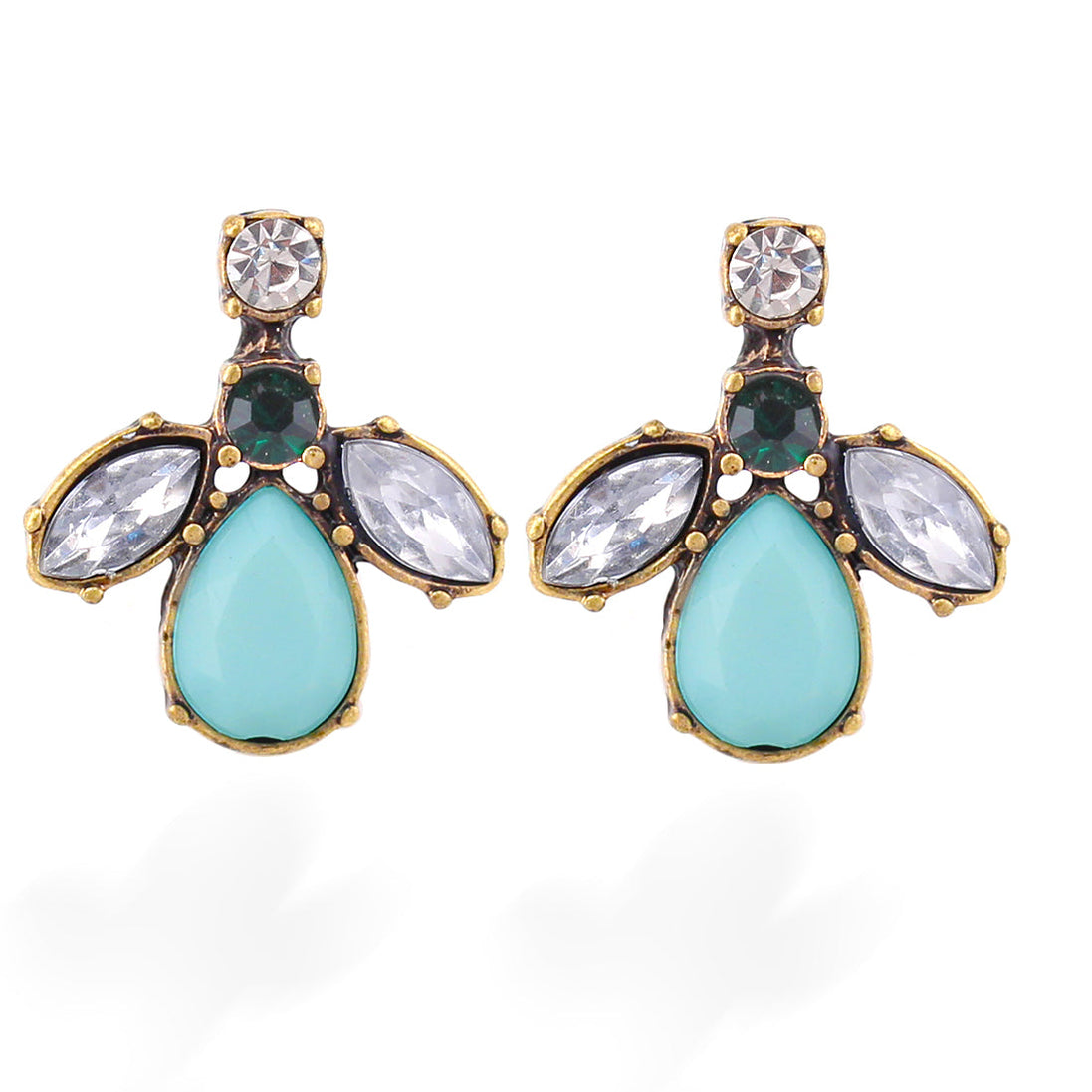 Mintcolor Stone And Crystal Earring