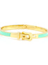 Gold-Tone Metal Buckle Mint Hinged Bracelets