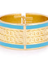 GOLD TURQUOISE METAL CHAIN BANGLE L  #FW1404507 (ED3)