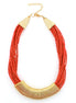 Gold-Tone Coral Bead Necklace