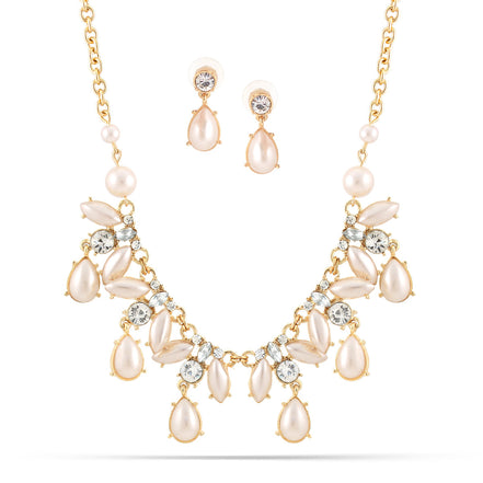 Gold-Tone Metal Cream Pearl Necklace