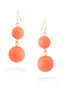 Gold-Tone Coral Earrings
