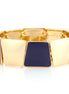 Gold And Navy Tribal Squared Stretch Bracelet