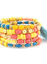 Gold Tone Metal Multicolor Wrap Bracelets