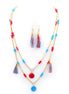 Gold-Tone Turquoise And Coral Necklace And Earrings Set