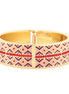 Gold-Tone Enamel Hinged Bracelets