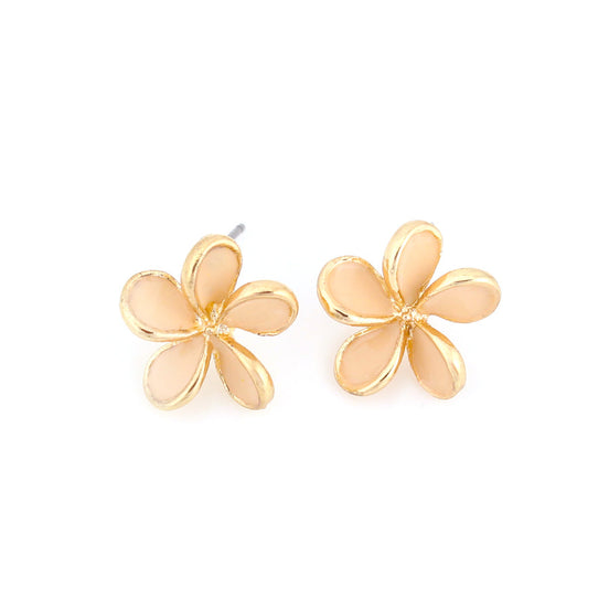 PINK ILANA FLOWER DROPLET EARRINGS  #SQ018059GP (AE14)