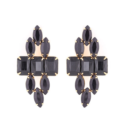 BLACK STATEMENTE EARRINGS  #SQA196E413 (GH2)