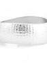 Silver Hammered Hinged Bracelet