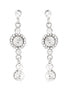 Silver Tone Crystal Earrings