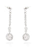 SILVER CRYSTAL EARRINGS  #FW5521-R-07 (OD24)