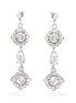 Silver Tone Crystal Earrings